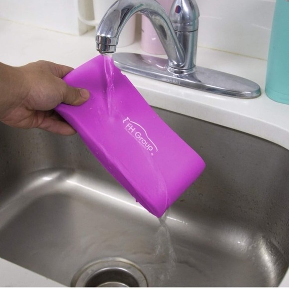 FH Group Silicone Waterproof Durable Portable Small Waste Trash Garbage Bin Can - Picture 3 of 9